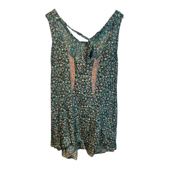 Karma Highway Sleeveless Boho Mini Dress OS Floral Beach Boho Hippie Pockets Tie - Picture 2 of 7